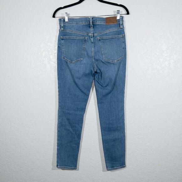 Madewell Dewey Blue Wash 9” Mid Rise Skinny Crop Jeans Size 27 - Picture 7 of 10